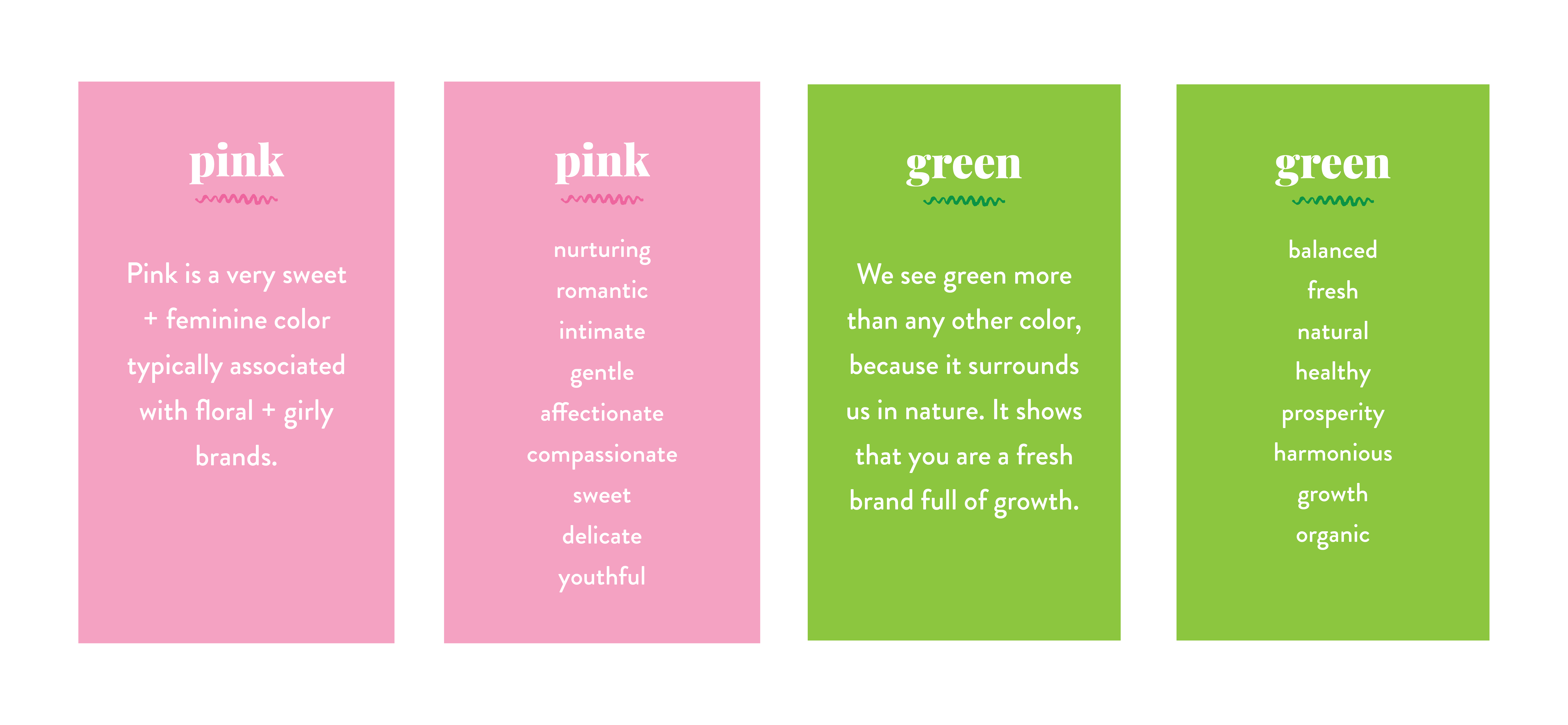 Psychology behind pink and green