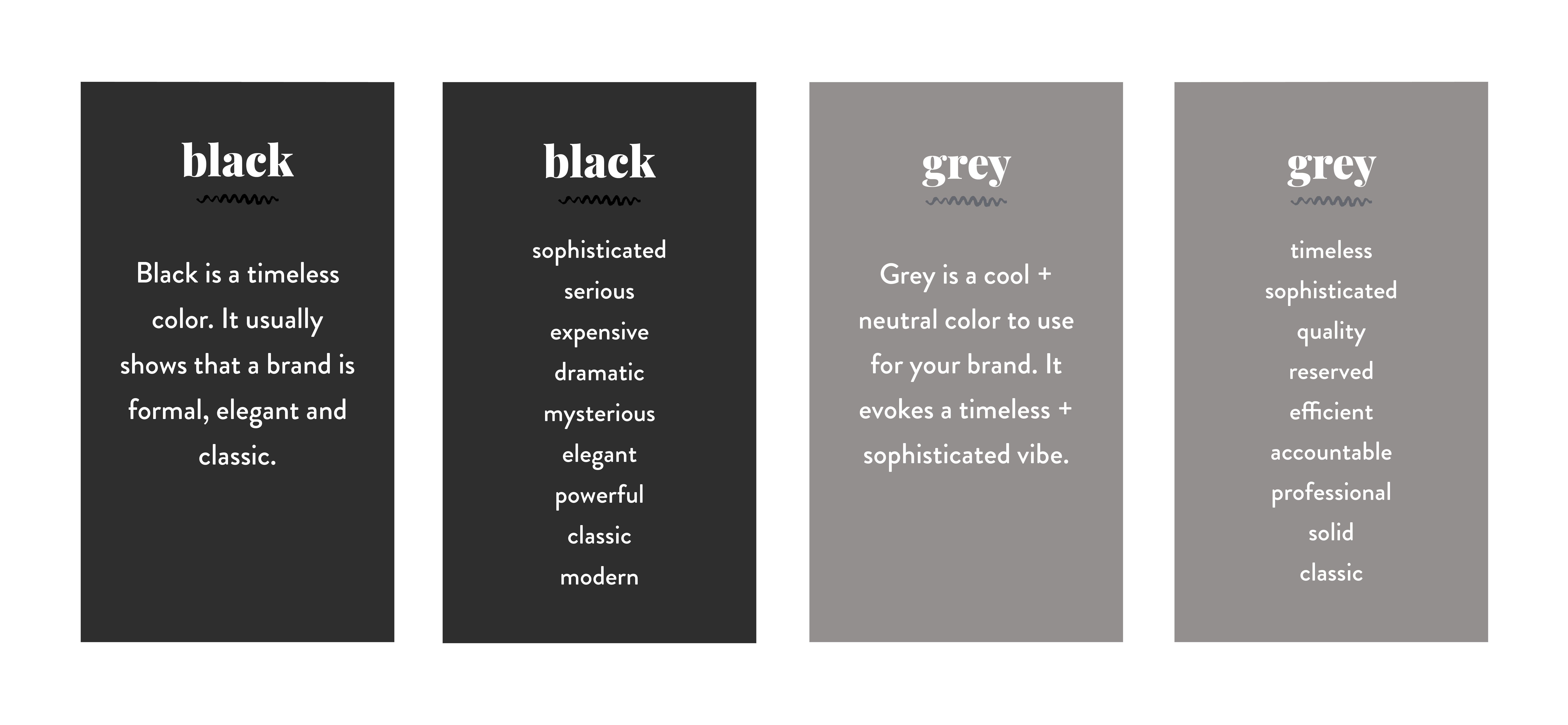 Psychology behind black and grey