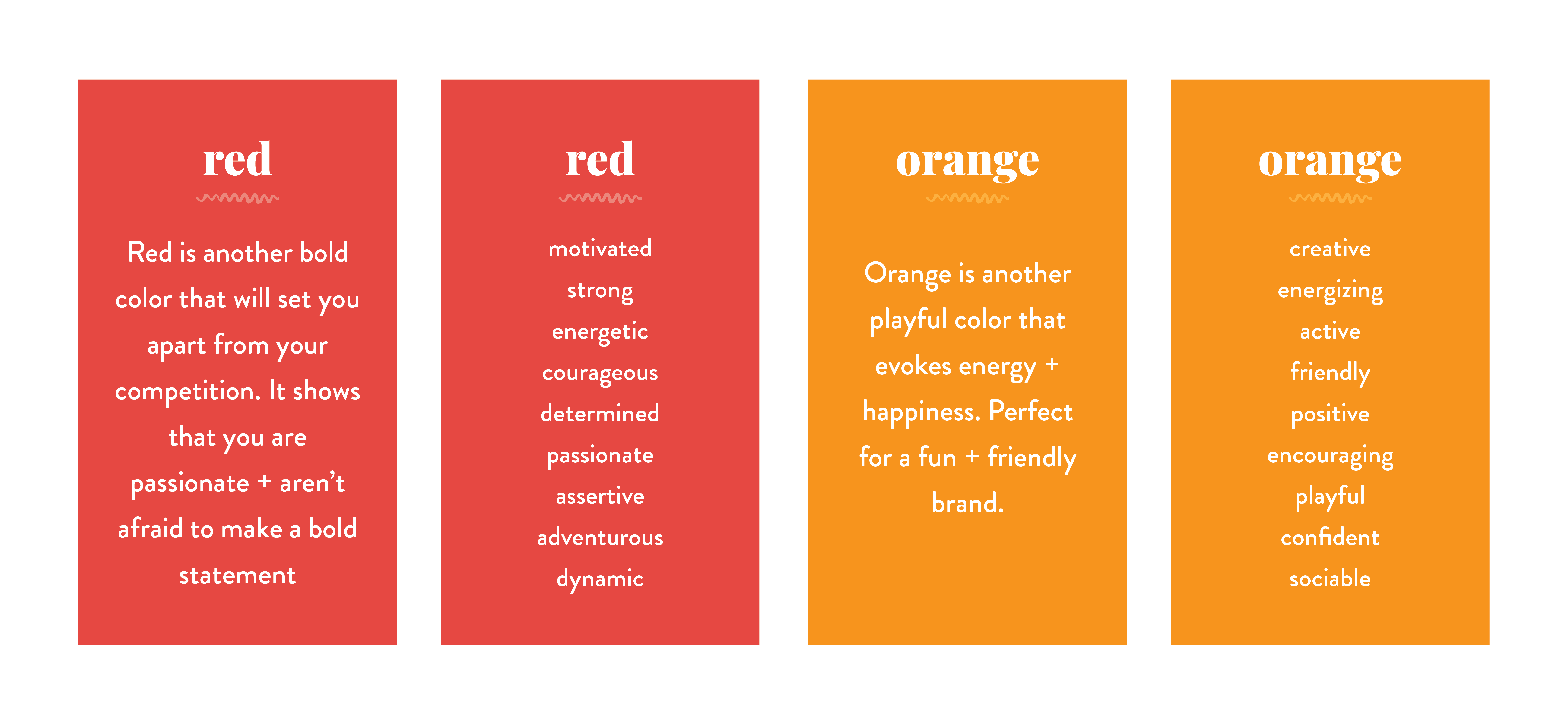 Psychology behind red and orange